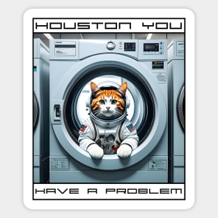 Washing Machine Catspaceship II Sticker